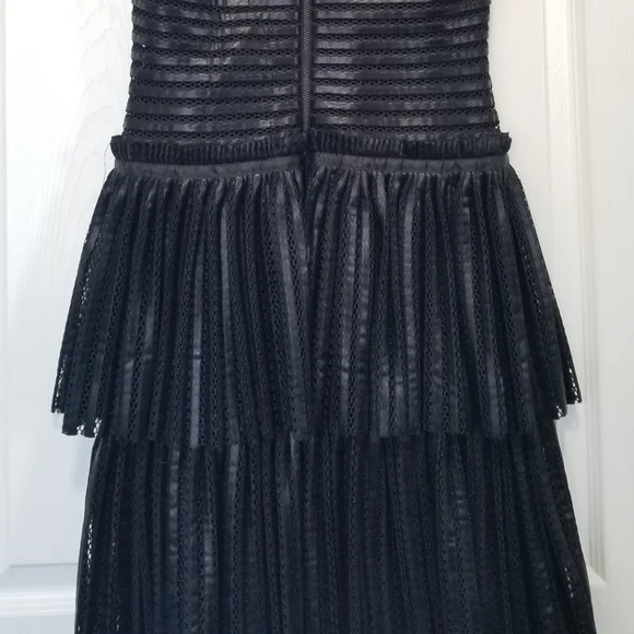 Maje Remony Black Tiered Mini Dress Size 3 - Picture 8 of 15